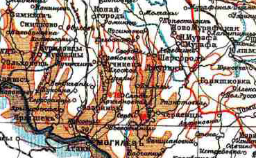 Карта Могилёвского уезда